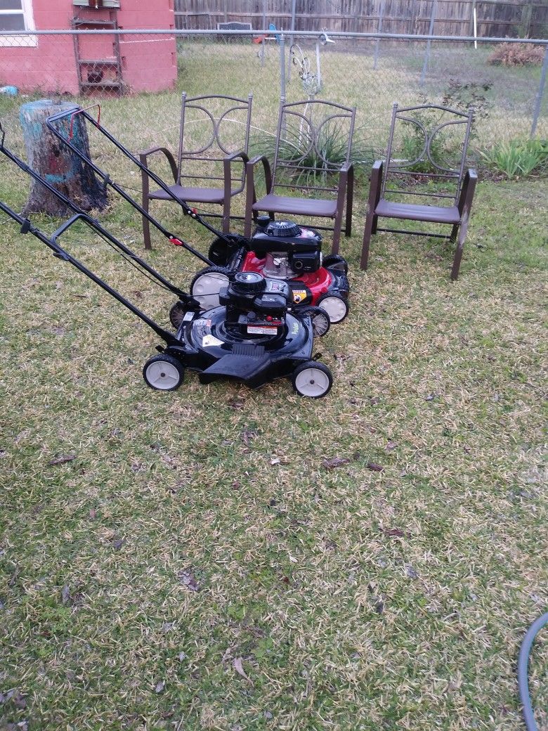 Two Non Running Lawnmowers Selling Together