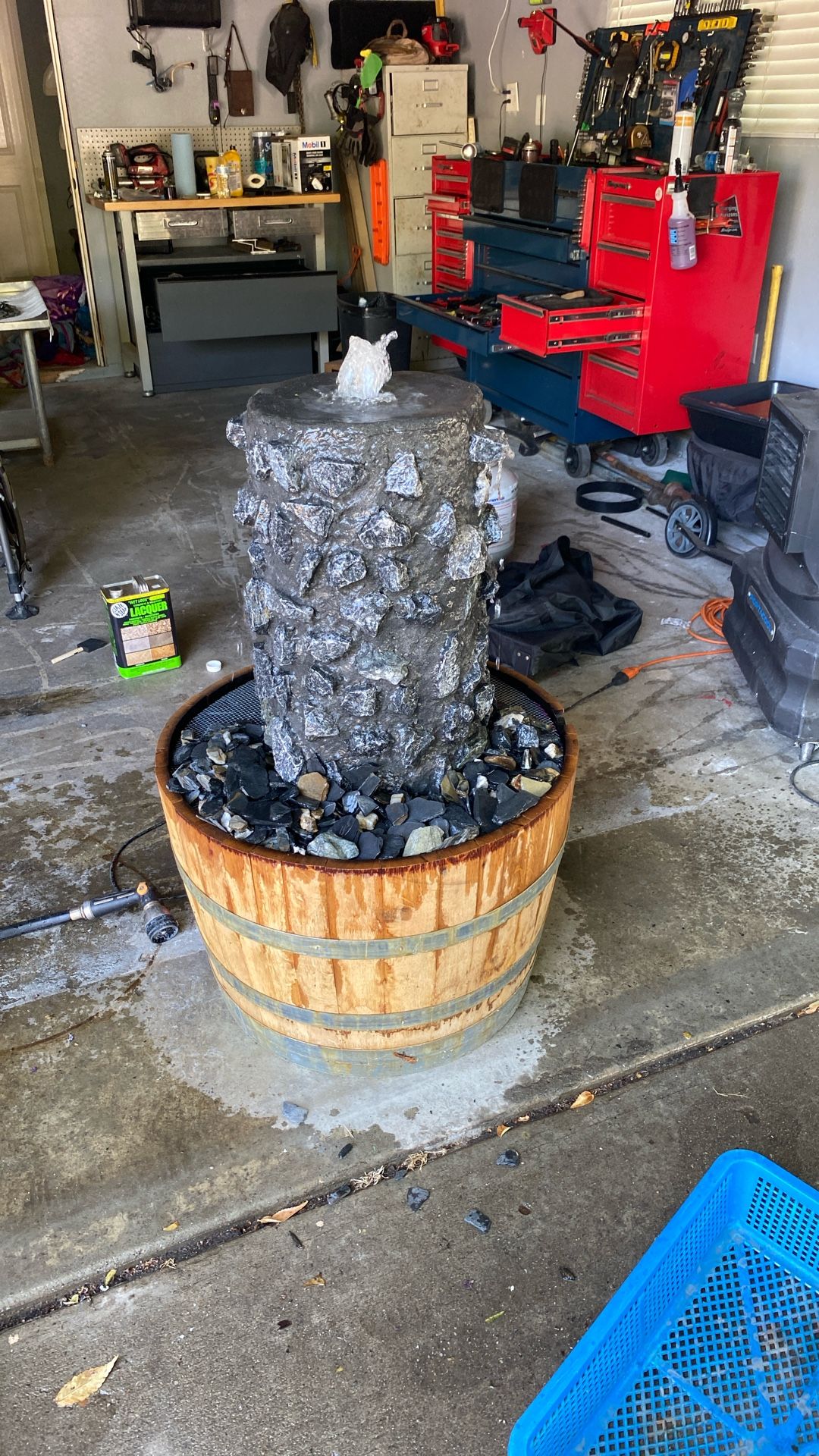 Handmade Winebarrel Fountain