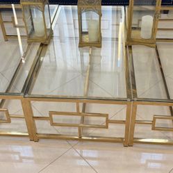 Modern Glass Coffee Table Set – 6 Pieces
