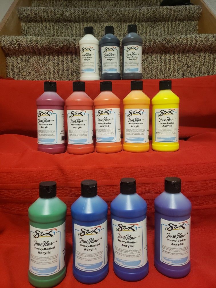 Sax True Flow Heavy Bodied Acrylic Paint - Set of 12
