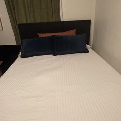 Modern Chic Queen Bed  (Wood)