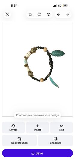 Handmade beaded charm bracelet