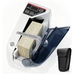 Money Counter Machine with UV Counterfeit Detection - Portable Cash Counter Machine