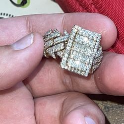 10k Cuban Link Buss Down Ring Size 7