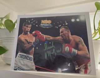 Micky Ward Autographed 8x10 Photo vs Arturo Gatti - Signed "Irish Micky Ward" w/ COA