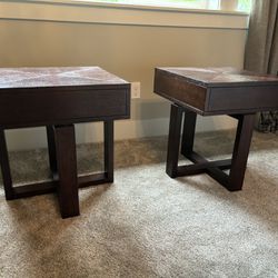 2 Beautiful Wood End Tables Nightstands