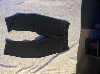 Black Baggy Jeans 33x30 (white Stitching)