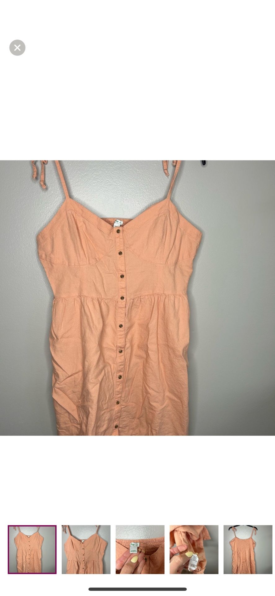Aerie Orange Sleeveless Mini Sundress