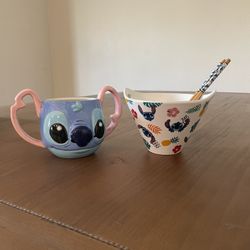 Disney Stitch Mug & Ramen Bowl Set