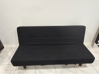 Modern Black Futon Sleeper Sofa – Excellent Condition