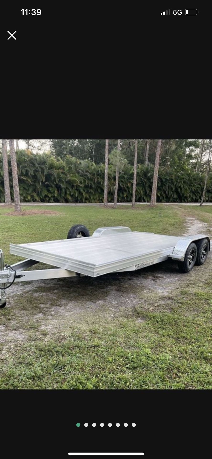 New 2023 Tandem axle All Aluminum single car hauler, Mag Wheels