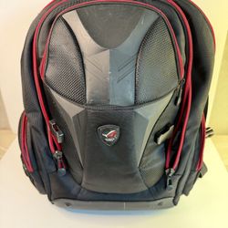 Rare ASUS ROG Nomad Gaming Laptop Backpack Black/Red Hard Shell Used