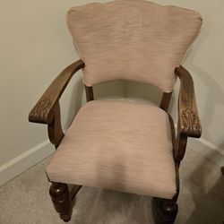 Antique Upholstered Arm Chairs 