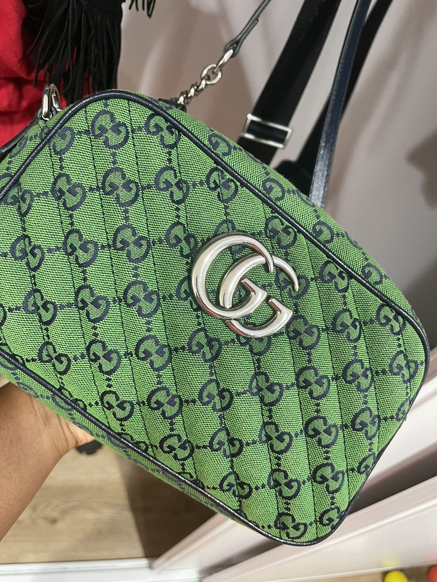 AUTHENTIC GUCCI MULTI COLLECTION (GREEN) BAG & HAT