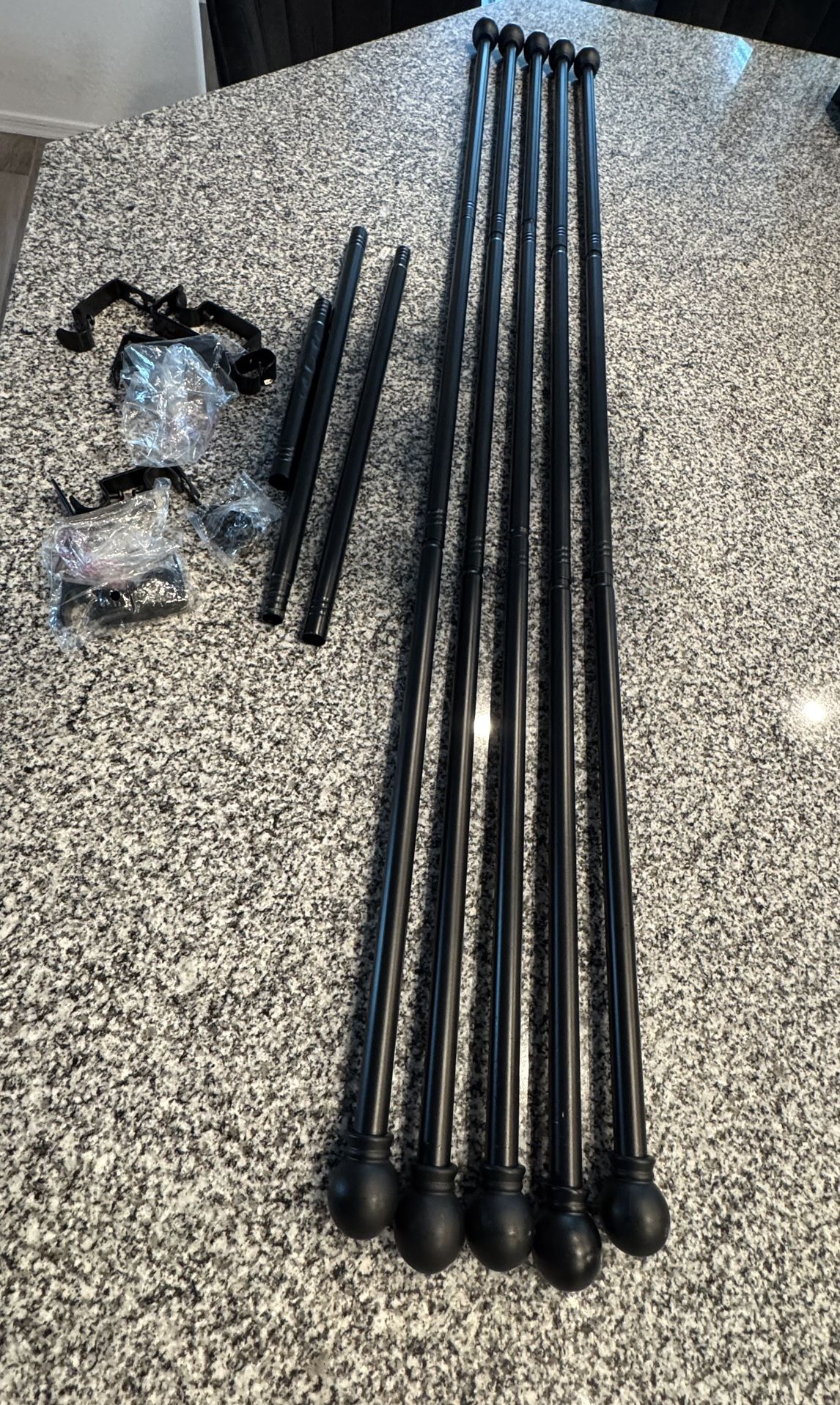 5 Curtain Rods  44inches Can Be Made Smaller  