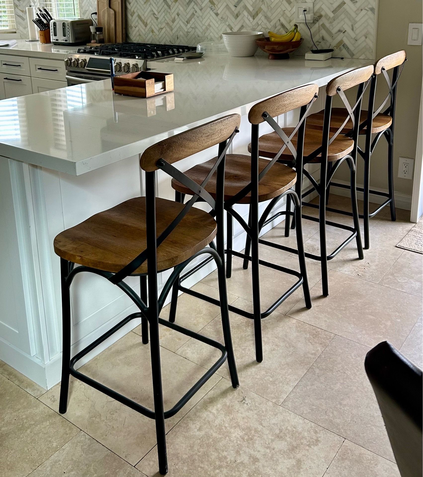 Set of 4 counter height stools.