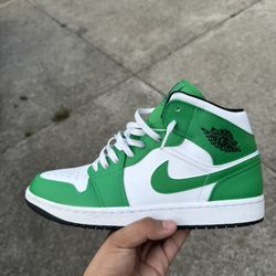 Air Jordan 1 Mid Lucky Green 10.5M