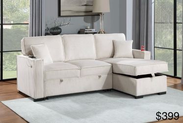 Sectional sleeper with storage