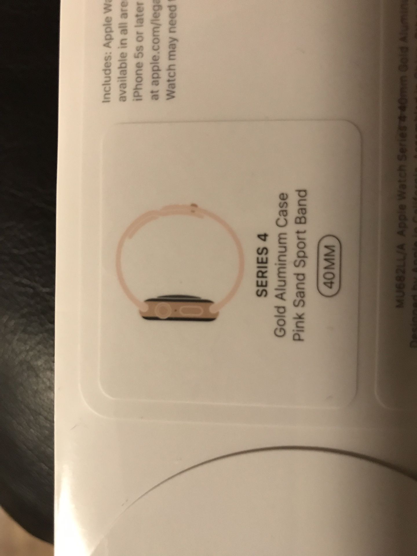 Brand new Apple Watch 4 series gold case pink band 40mm GPS