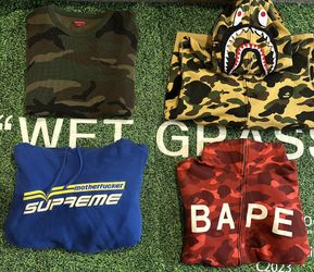 Supreme And Bape hoodies