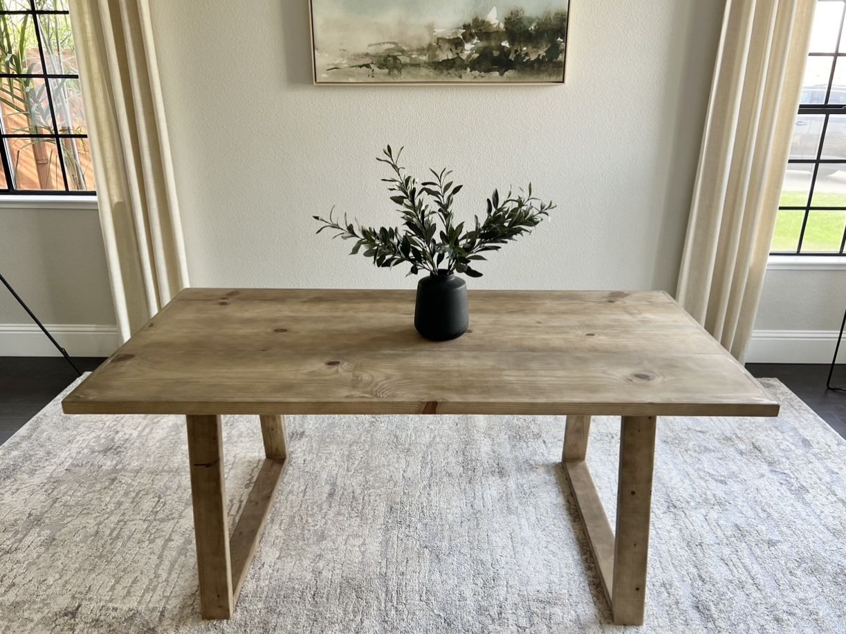 6FT X 3FT Solid Wood Modern Rustic Farmhouse Dining Table