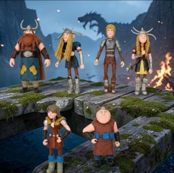 (Lot Of 6) How To Train Your Dragon 5" Action Figures W/ Accessories New Sealed. This collection features an 8-piece action figure set inspired by the