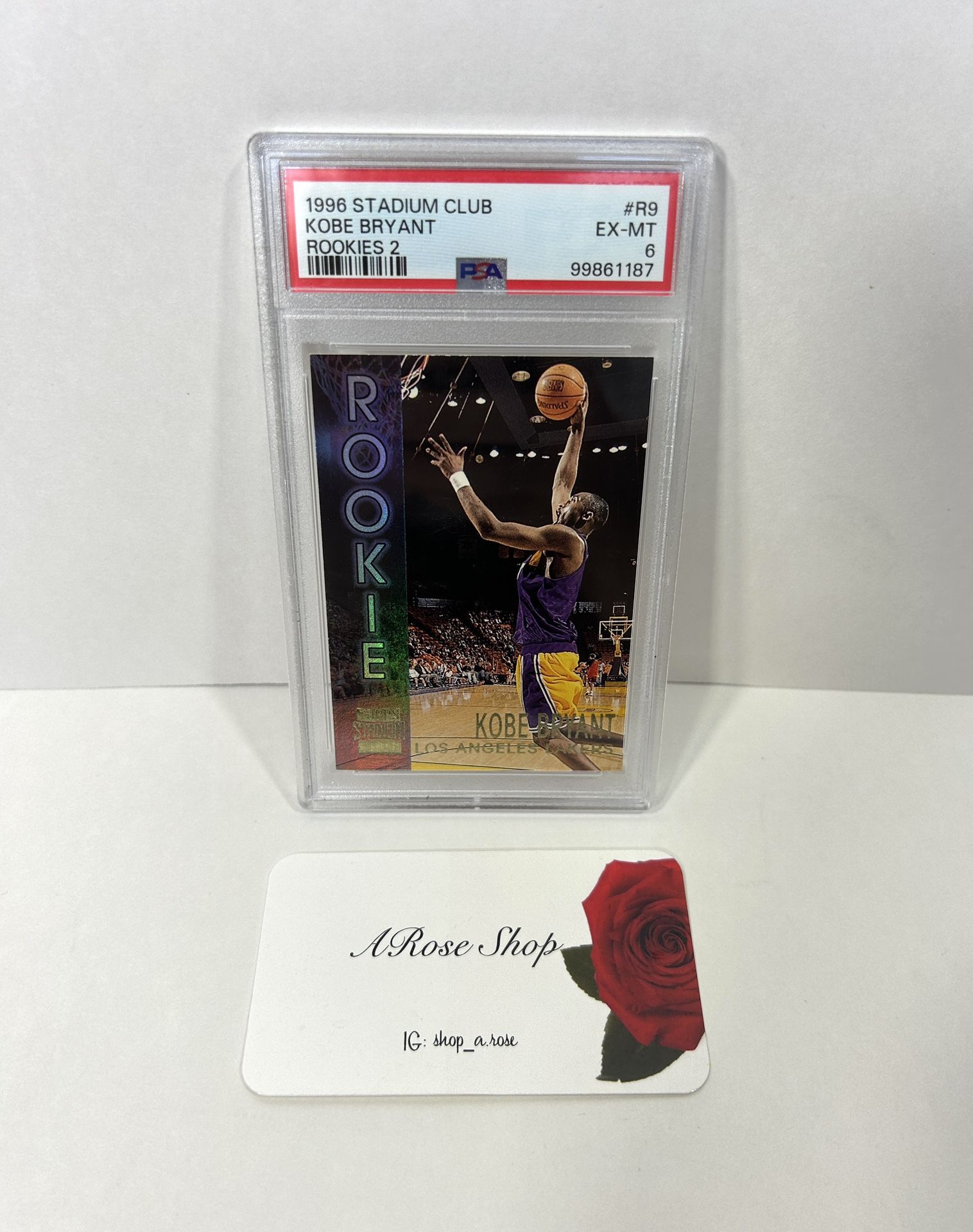 1996 Topps Stadium Club Rookies Series 2 Kobe Bryant #R9 PSA 6 Card