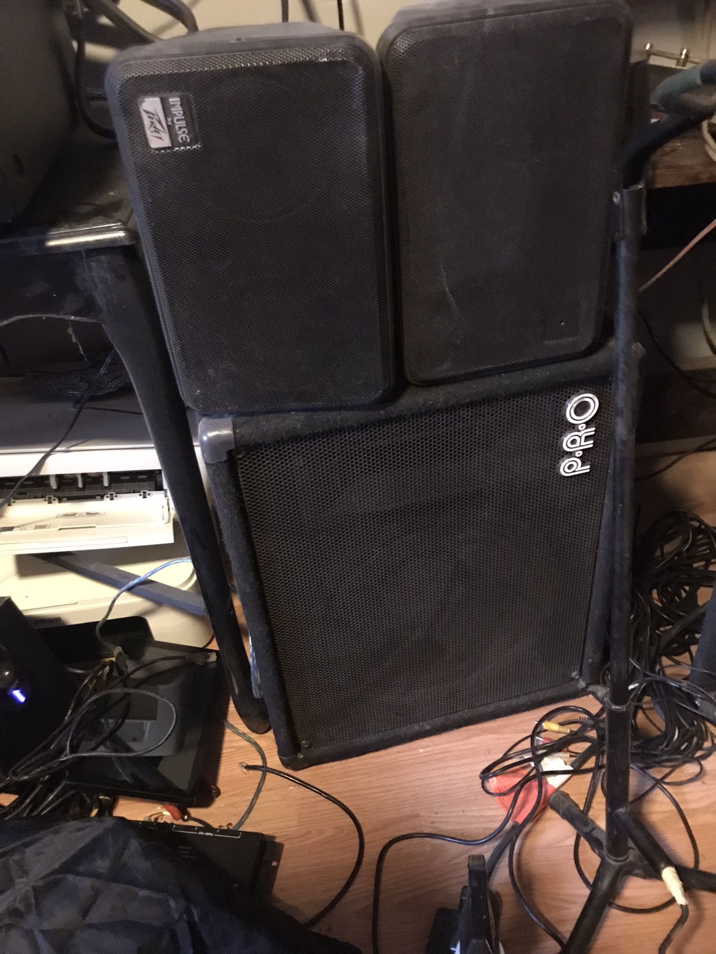 PA Speakers and Amp