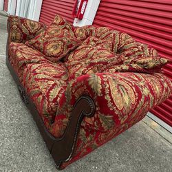 Vintage Red Couch Delivery Available 