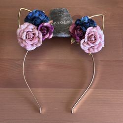 Floral Cat Ears Headband 