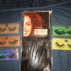 Bundle Deal!! Women's Real Human Hair Wig+ New Eyelashes!