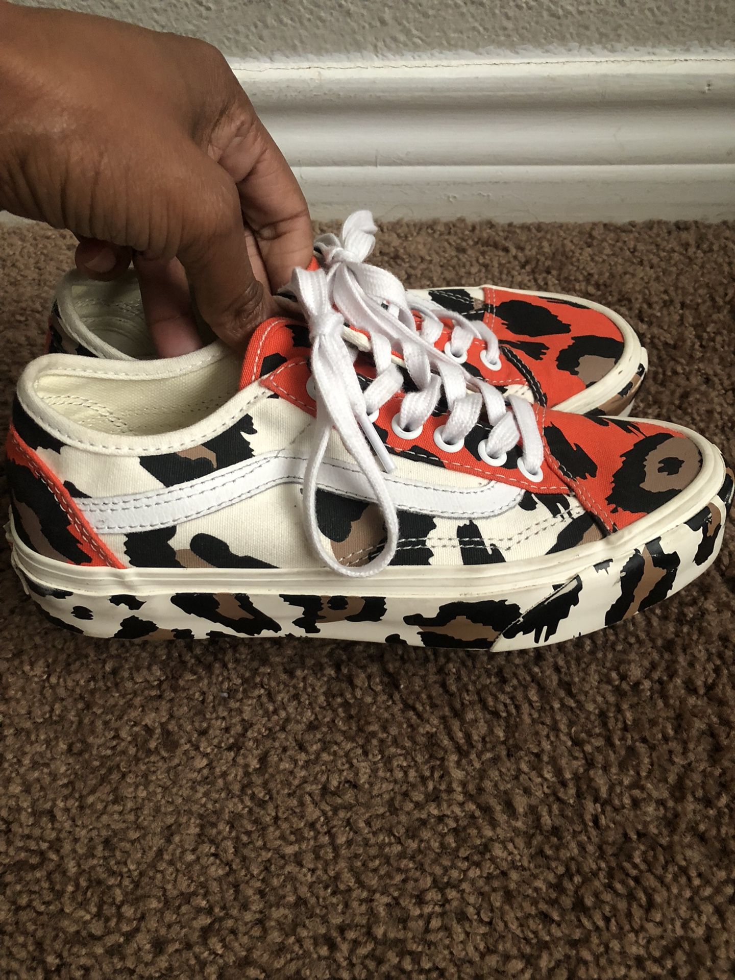 Adult Or Kids Like New Animal Print Vans