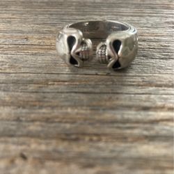 HARLEY DAVIDSON STERLING SILVER WICKED SPLIT SKULL