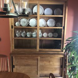 Farm House Nice Old Cabinet / China Hutch / Solid Wood 