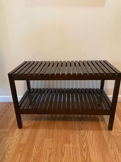 Small Dark Wood Bench/ Read Description And Look At The Pictures