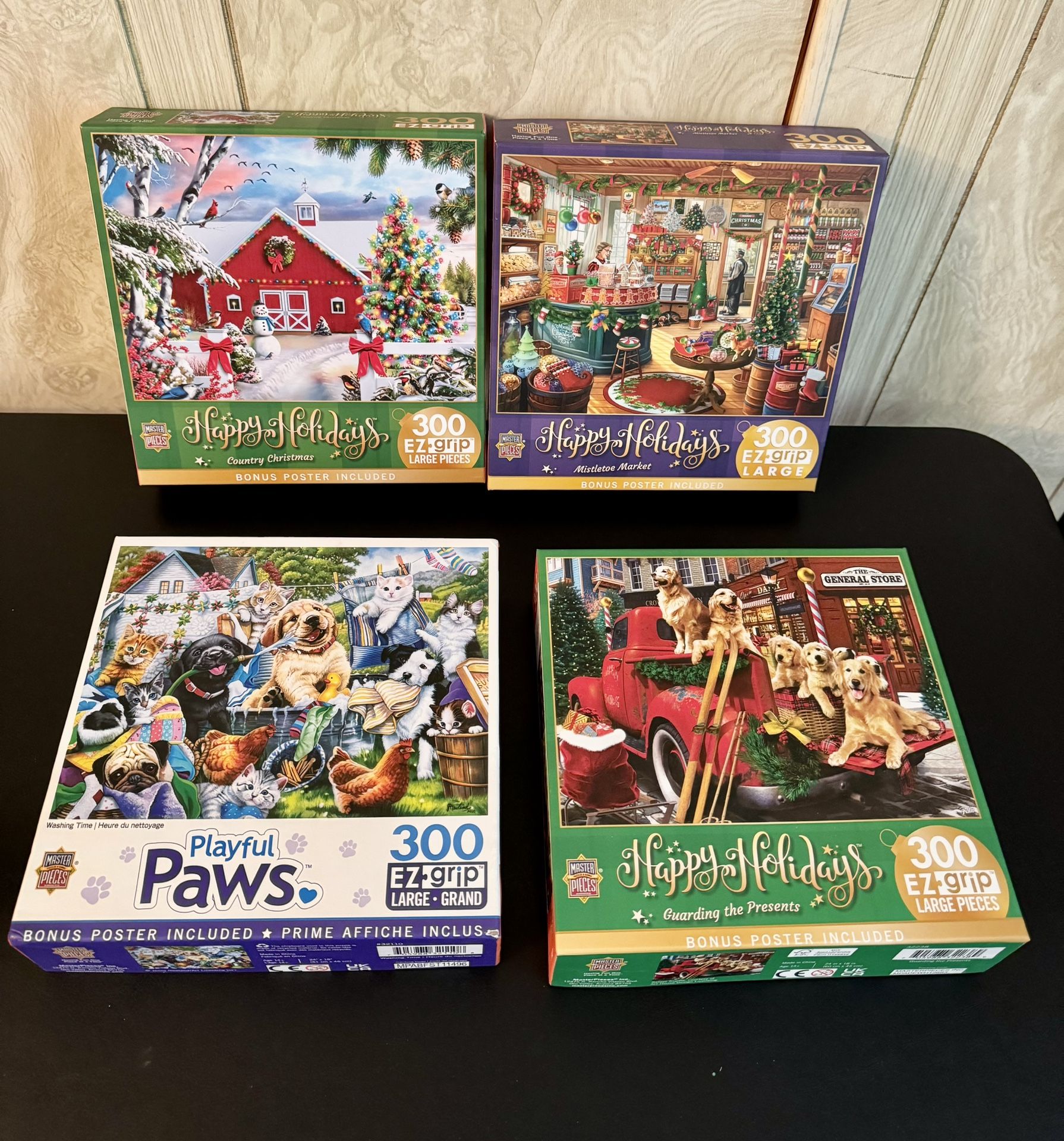 4 Jigsaw Puzzles 300 pieces NIB