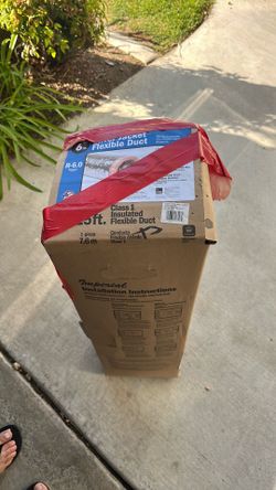 Insulated 6inch silver jacket flexible duct