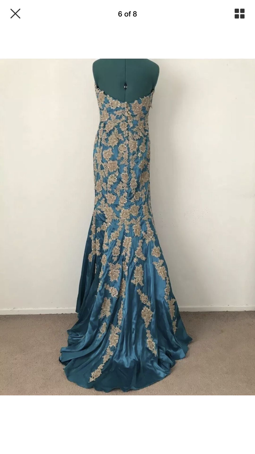 Stunning Blue Jovani Mermaid Prom Dress