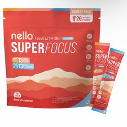 Nello Superfocus Drink Mix, 23-ct, Variety Pack