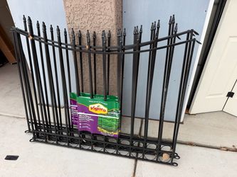 Beaumont 40.4 In. H X 49.6 In. W Black Steel 3-Rail Fence Panel