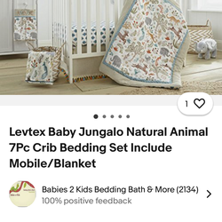 Jungalo Luxury 5 piece crib set