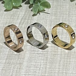 Ring Stainless Steel With Stone Please Specified Size