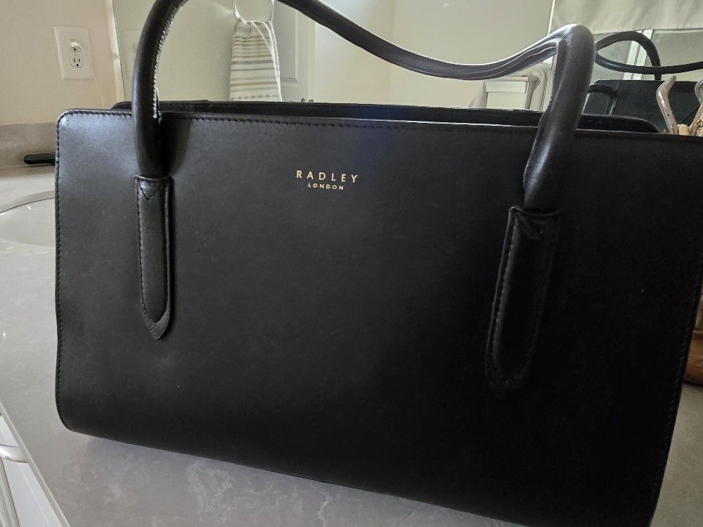 $80 New Leather Black Bag