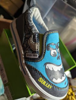 Striderite Monsters Slip- On GY/BL/GN Kids 8.5M