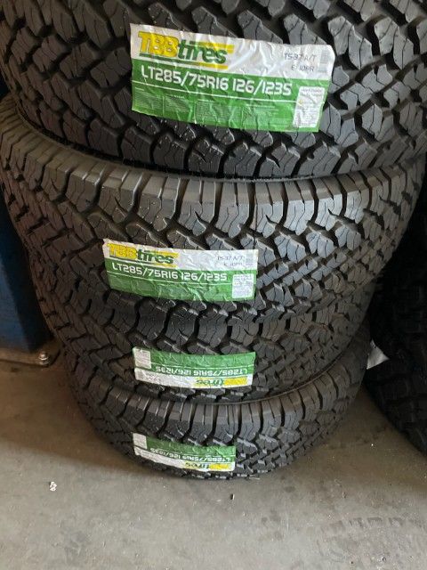 Set 4 285/75/16 TBB TIRES Allterrain INSTALACION Y BALANCEO GRATIS