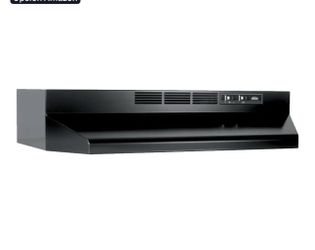Broan Black Range Hood New In Box  Broan-413023 Inserto de campana extractora sin conductos con luz