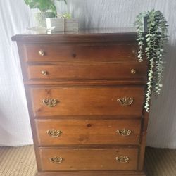 Super Cute Vintage Wood Dresser For Sale 