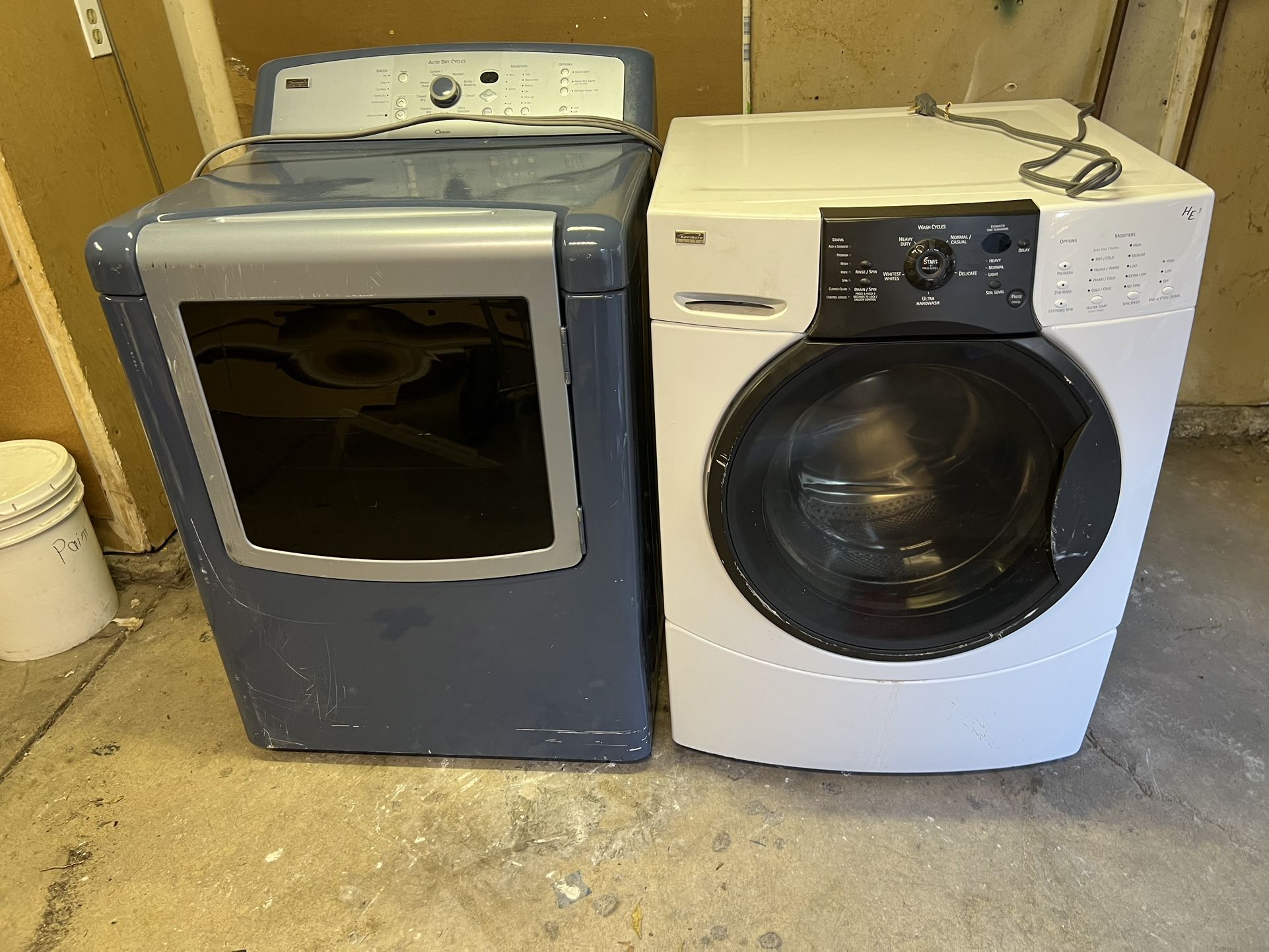 Kenmore, washer and dryer.