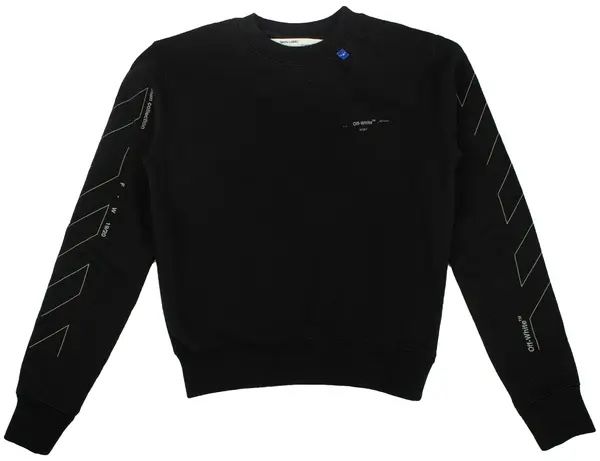 off white x virgil abloh Off-White Diagonal Unfinished Sweatshirt