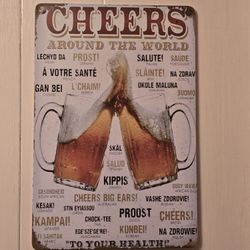 Metal Plate Plaque Bar Drink Signs Wall Decor